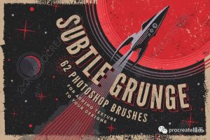 复古纹理质感PS画笔【0356】-procreatechahua