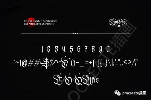 图片[7]-17世纪哥特式优雅艺术感黑体花体衬线英文字体【0398】-procreatechahua