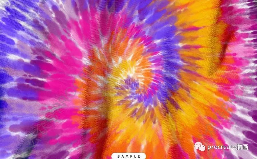 图片[7]-逼真的扎染传统染色工艺procreate笔刷【0430】-procreatechahua