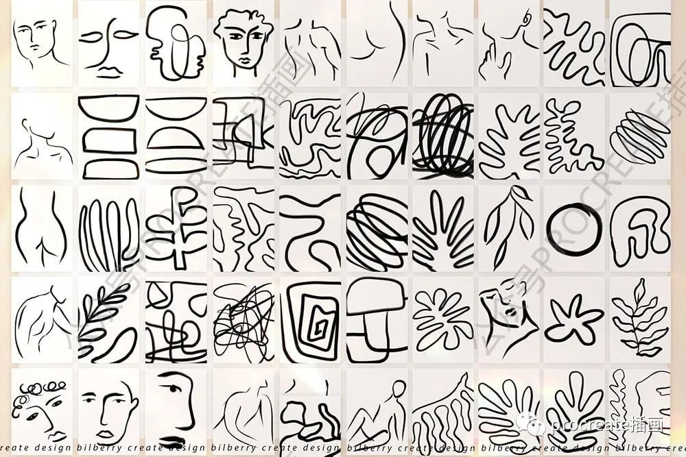 图片[7]-灵感大师抽象形状艺术线条插画套装【0448】-procreatechahua