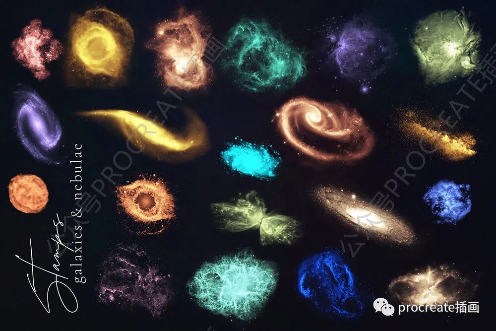 图片[7]-适用于Procreate的银河系元素星空笔刷 【0449】-procreatechahua