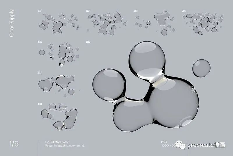 图片[7]-液态水滴动态特效的平面设计素材【0546】-procreatechahua