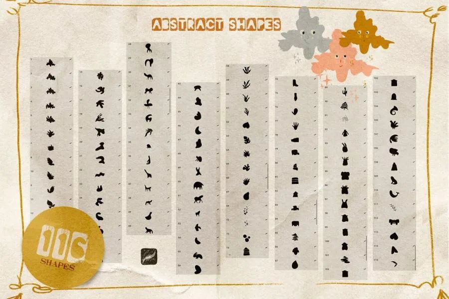 图片[5]-100+款魔幻图案和复古纹理的procreate笔刷【0676】-procreatechahua