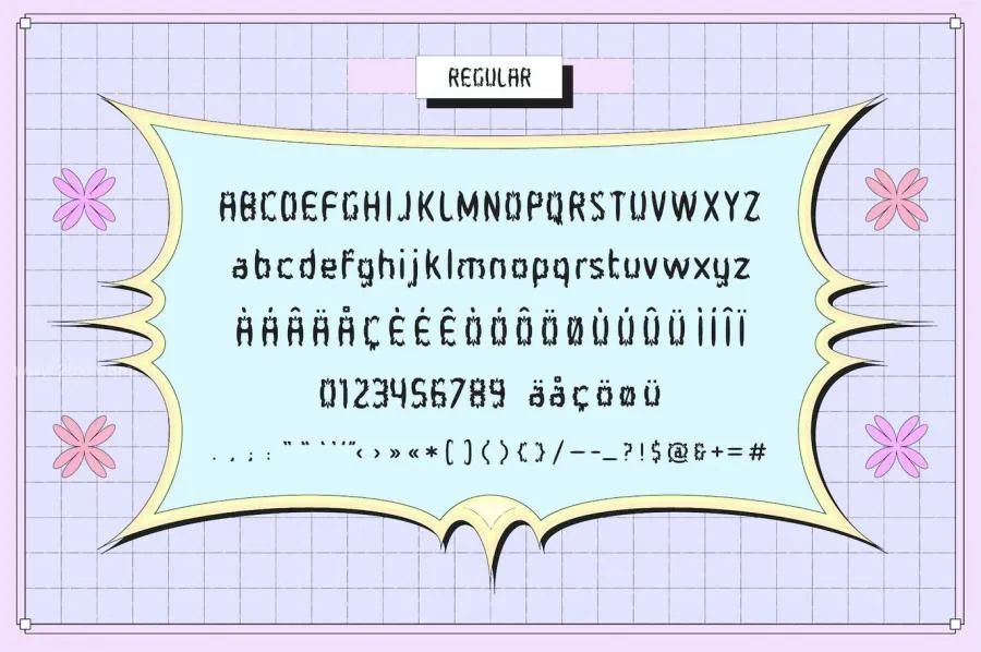 图片[5]-新粗野主义Y2K风格的夸张气泡海报字体设计素材【0733】-procreatechahua