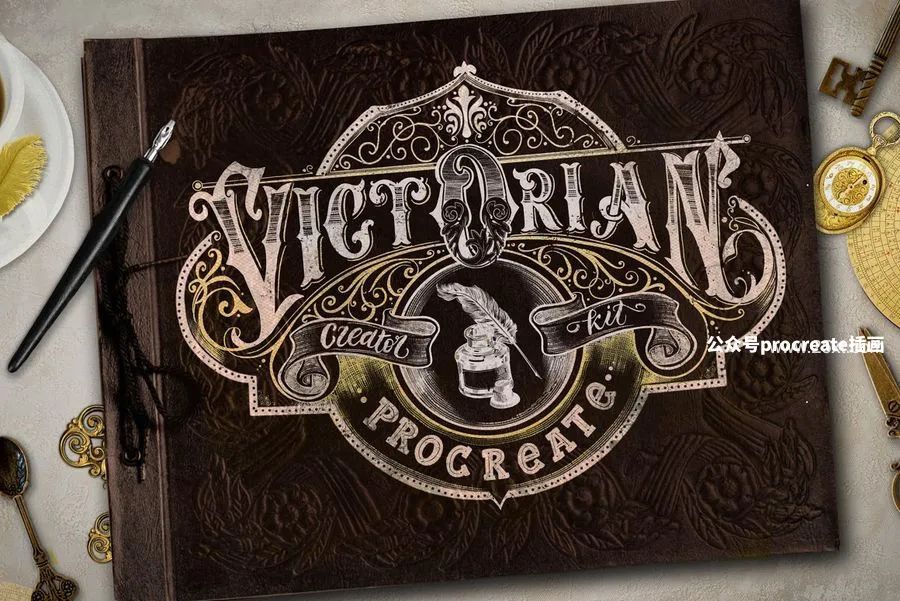 图片[7]-华丽复古的中世纪巴洛克风格装饰图案procreate笔刷【0743】-procreatechahua