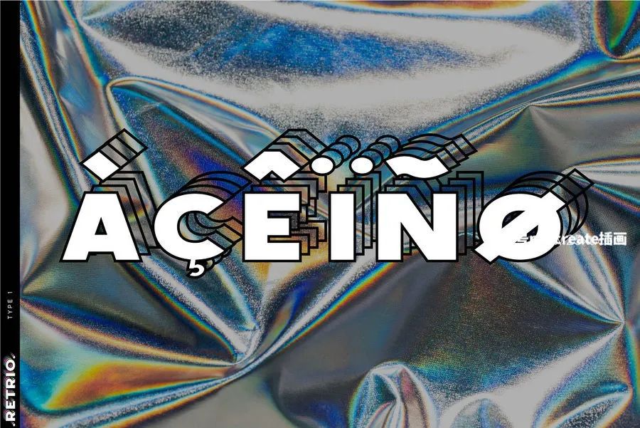 图片[7]-Y2K迷幻酸性错位感重叠设计的英文无衬线装饰svg字体【0764】-procreatechahua