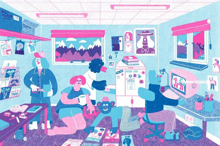 图片[7]-Y2K风格噪点纹理插画设计应用的Procreate笔刷和色板【0797】-procreatechahua