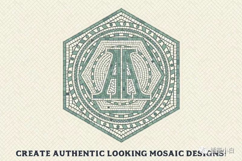 图片[7]-复古马赛克瓷砖纹理效果的ai笔刷【0066】-procreatechahua
