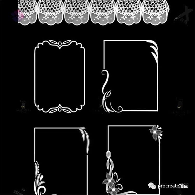 图片[6]-140款蕾丝花边图案procreate笔刷【0135】-procreatechahua