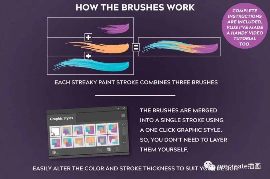 图片[7]-时尚高端专业的高品质手绘水彩油画质感笔刷大集合【0192】-procreatechahua