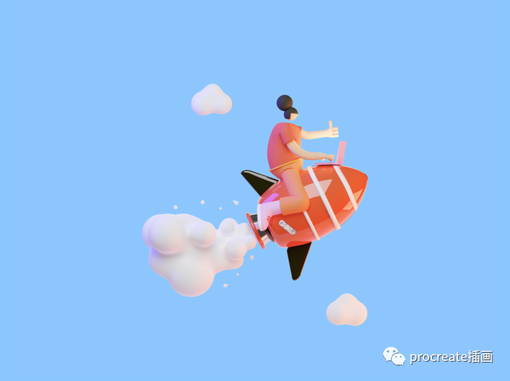 3D手工制作插画资源【0393】-procreatechahua