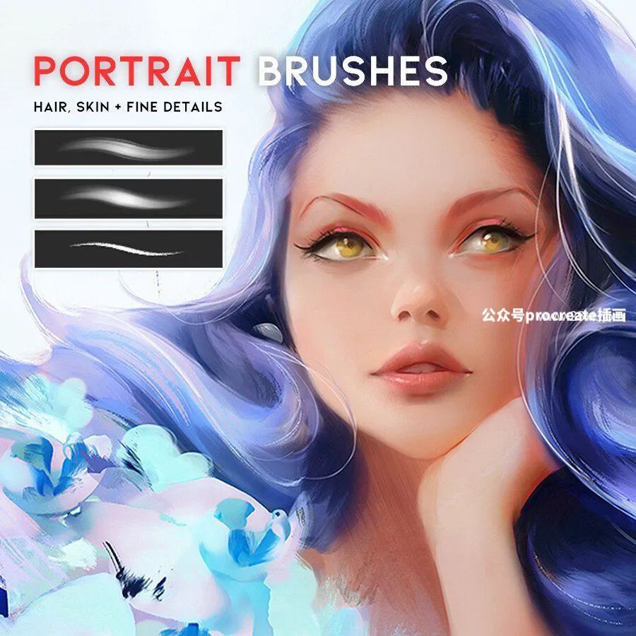 图片[1]-插画师Rossdraws出品的高级ps笔刷素材【0696】-procreatechahua