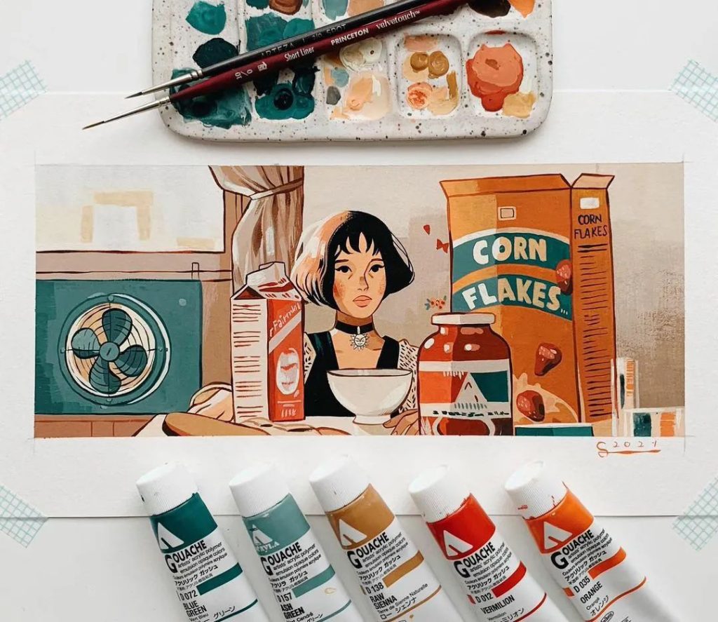 图片[1]-Sibylline水彩人物头像手绘插画集+画师早期插画集+绘画视频【0706】-procreatechahua