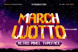 经典游戏常用的复古像素无衬线字体【0728】-procreatechahua