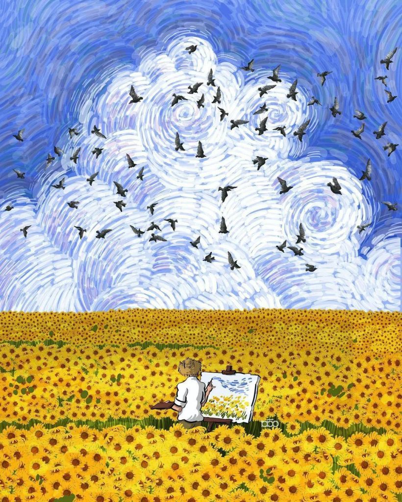 图片[1]-300+张梵高卡通插画集【0738】-procreatechahua