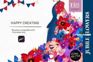 大胆笔触真实油画质感的花卉图案Procreate笔刷【0768】-procreatechahua