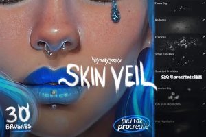 30款迪士尼公主梦幻的人脸彩妆Procreate笔刷【0785】-procreatechahua