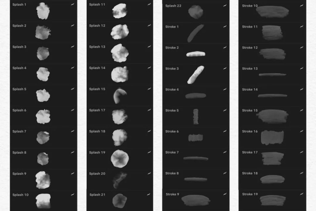 图片[8]-244款Procreate手绘水彩花卉树叶效果笔刷，适合做手帐【0032】-procreatechahua