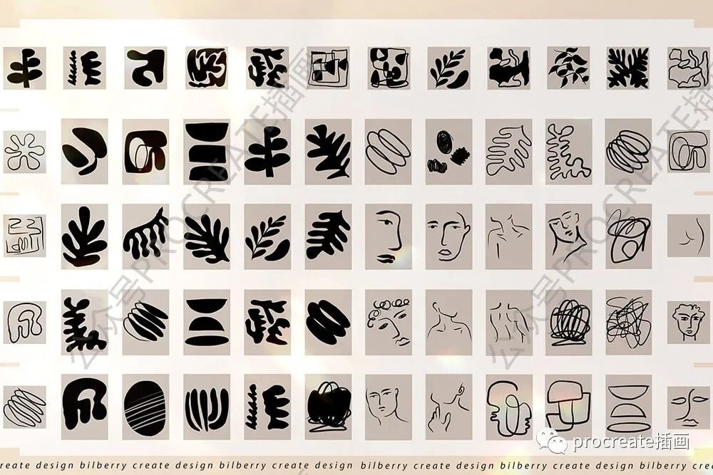 图片[8]-灵感大师抽象形状艺术线条插画套装【0448】-procreatechahua