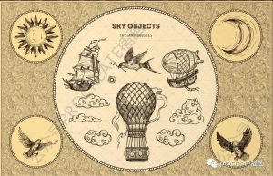 97款航海路线图地图元素的Procreate笔刷【0483】-procreatechahua