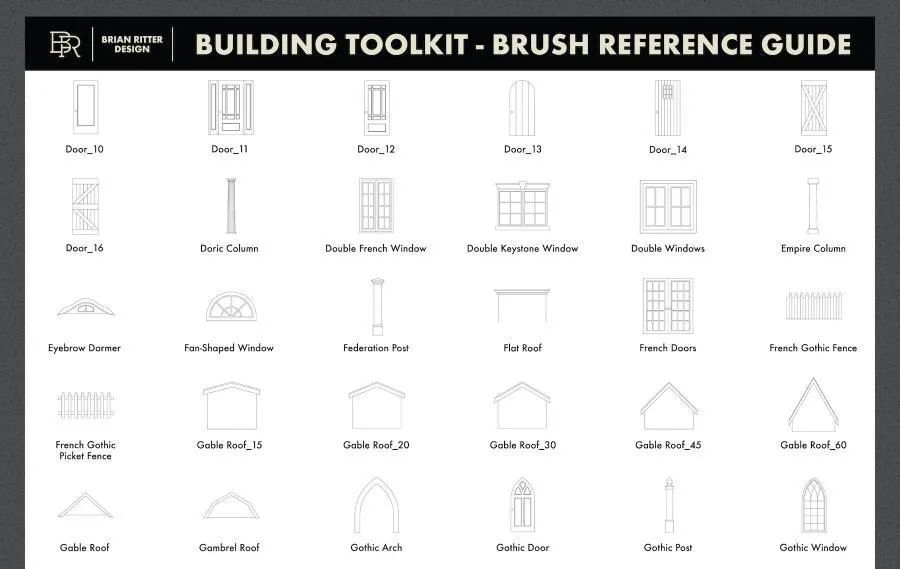 图片[8]-150个建筑设计绘画的线条图案Procreate笔刷【0575】-procreatechahua