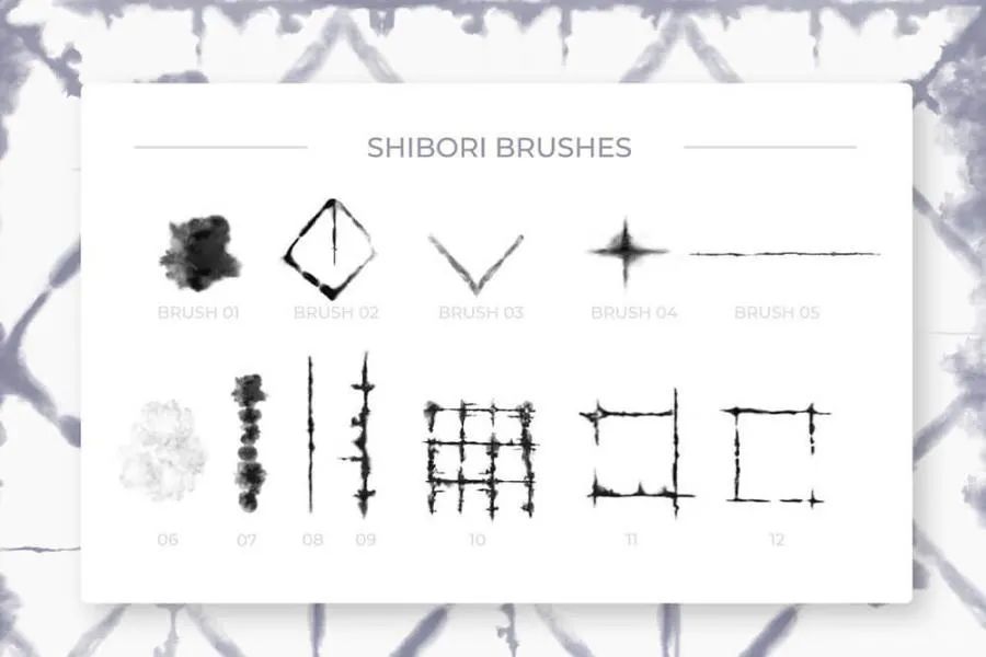 图片[8]-现代数字扎染效果的Procreate图案笔刷【0578】-procreatechahua