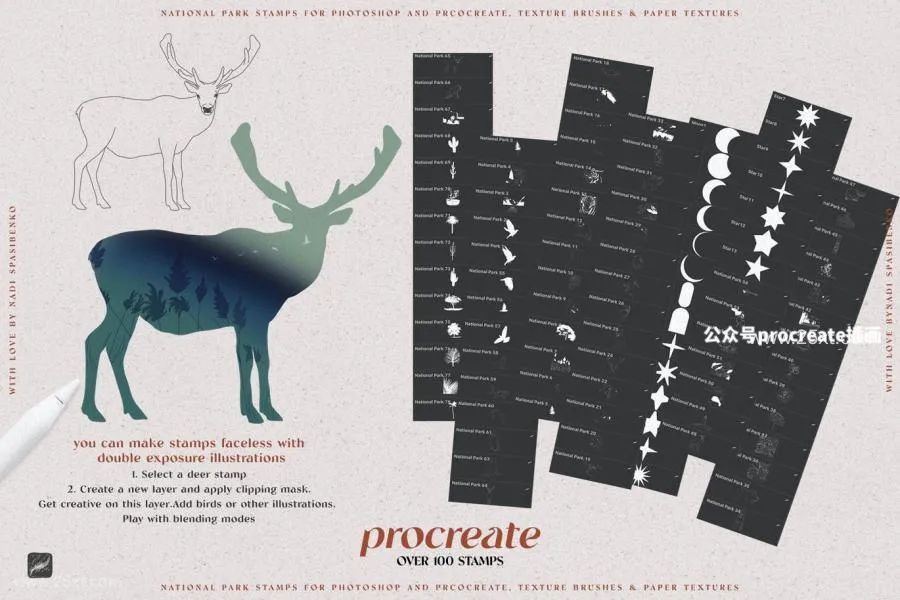 图片[8]-一套Procreate图案纹理笔刷素材【0674】-procreatechahua