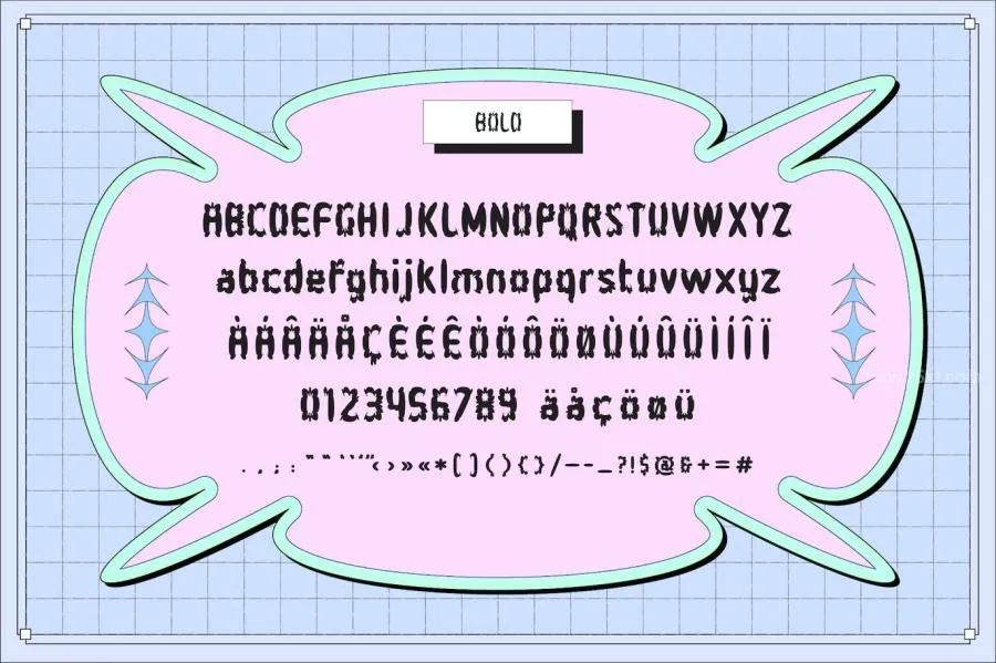 图片[6]-新粗野主义Y2K风格的夸张气泡海报字体设计素材【0733】-procreatechahua