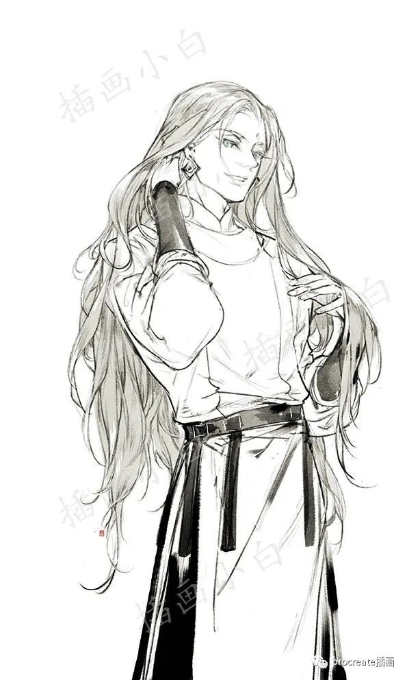 图片[9]-全套ipad复古水墨插画笔刷套装【0125】-procreatechahua