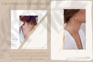 撕纸纹理Procreate笔刷套装【0272】-procreatechahua