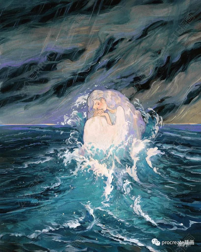 图片[8]-水彩绘画视频+水彩作品集+肌理procreate笔刷套装【0273】-procreatechahua