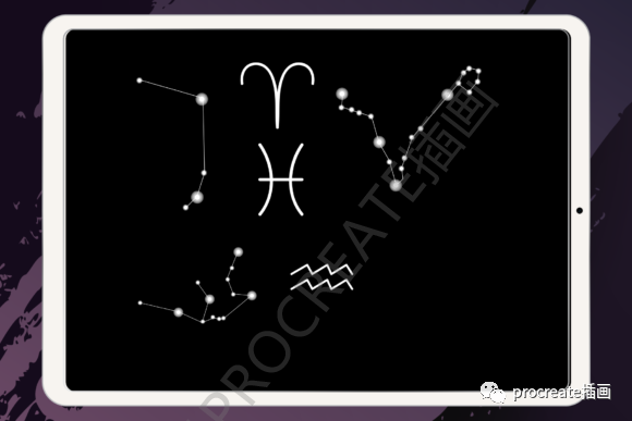图片[1]-50款宇宙星空几何元素Procreate笔刷【0304】-procreatechahua
