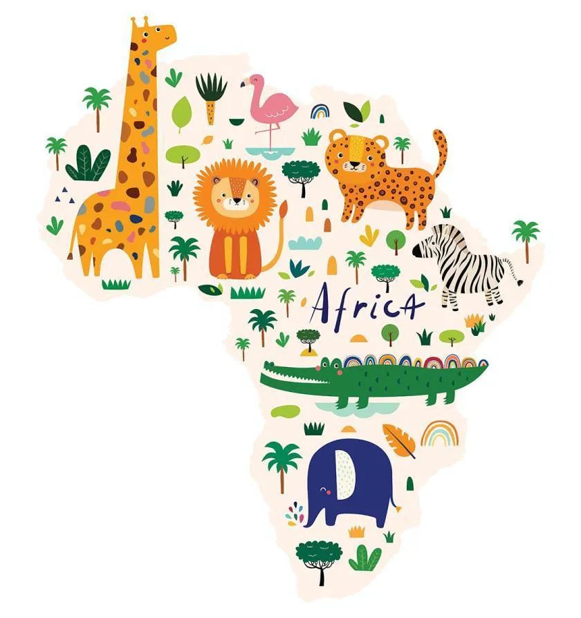 图片[9]-童趣可爱的儿童卡通风格非洲小动物矢量插画素材【0574】-procreatechahua