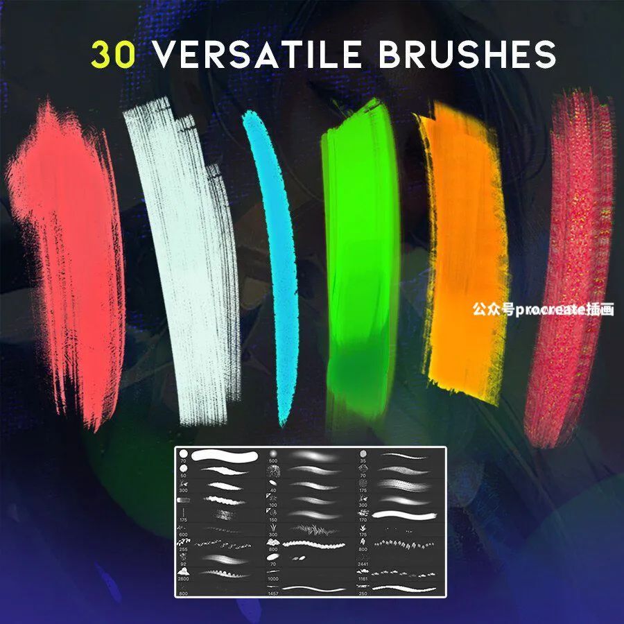 图片[10]-插画师Rossdraws出品的高级ps笔刷素材【0696】-procreatechahua