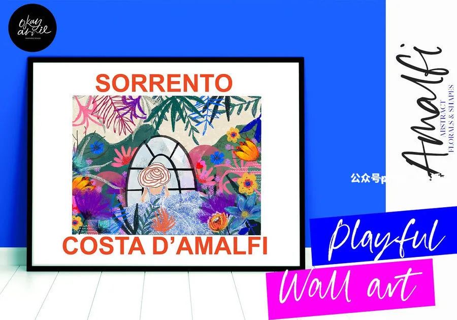 图片[9]-绚丽墙体艺术风格的花卉图案手绘质感的procreate笔刷【0759】-procreatechahua