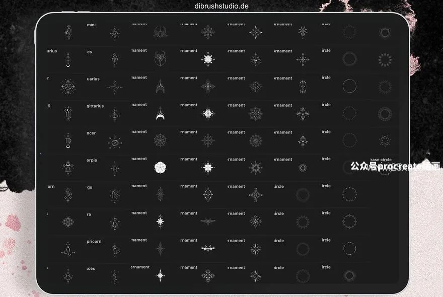 图片[9]-神秘的西方魔法占卜图腾元素Procreate绘画图案笔刷【0778】-procreatechahua