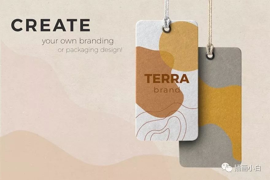 图片[9]-现代风格的抽象形状和植物插画素材【0096】-procreatechahua