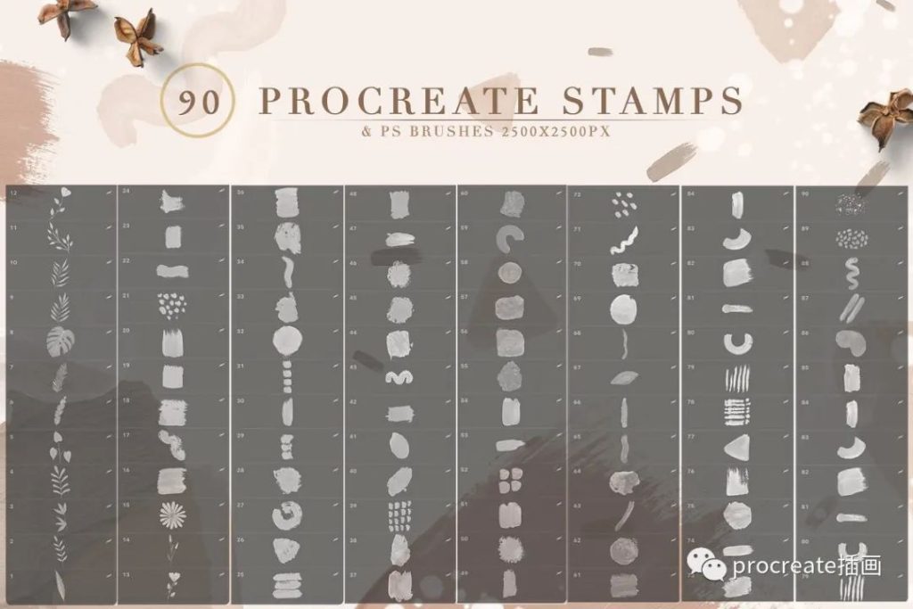 图片[9]-90种现代和抽象的procreate&ps笔刷【0177】-procreatechahua