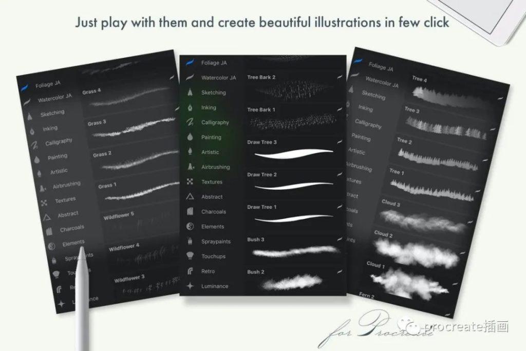 图片[9]-60款Procreate专用植物动物图形笔刷【0200】-procreatechahua