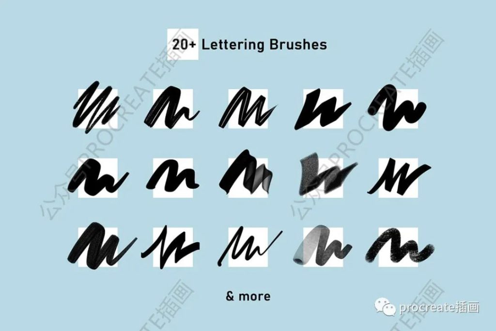 图片[9]-实用的Procreate文字笔刷20款和辅助网格图形【0314】-procreatechahua