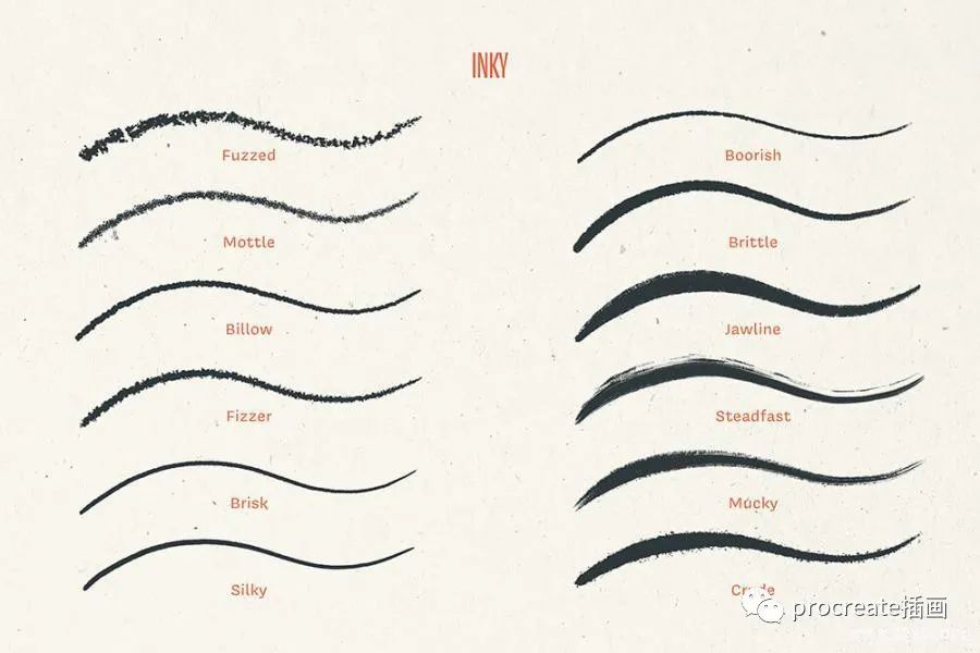 图片[9]-复古画风的Procreate铅笔钢笔记号笔笔刷套装【0519】-procreatechahua