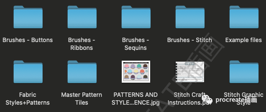 图片[13]-手工缝制效果的AI笔刷【0324】-procreatechahua