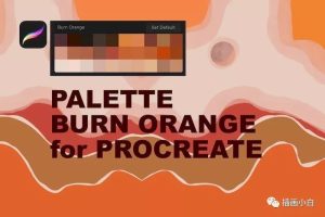 高品质的橙色系Procreate色卡调色板【0077】-procreatechahua