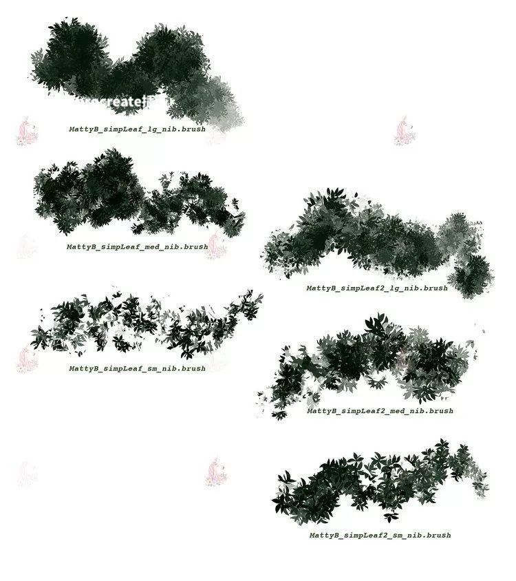 图片[11]-91款自然植被植物草坪树木园林procreate笔刷【001】-procreatechahua