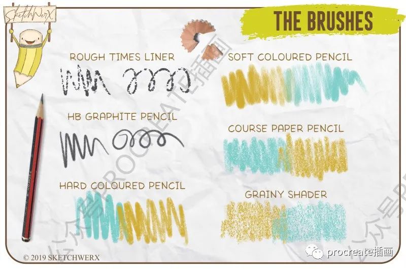 图片[10]-清新彩铅童真插画图片素材200+张+超逼真彩铅质感procreate笔刷+5张纹理纸【0284】-procreatechahua