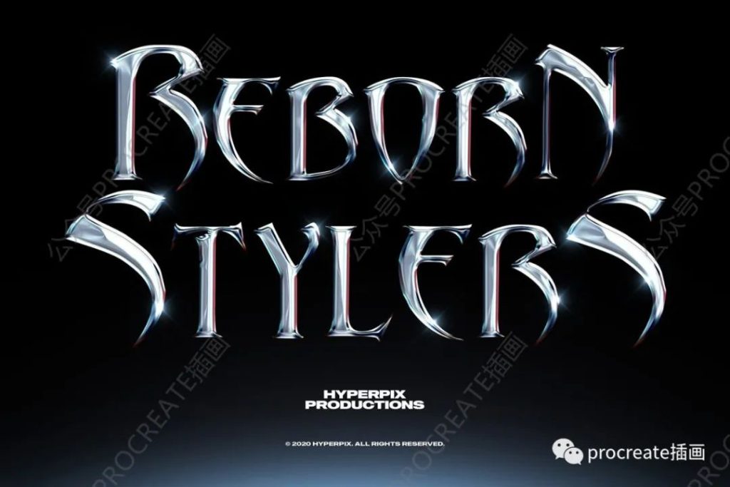 图片[10]-10款金属镀铬文字效果ps图层样式【0365】-procreatechahua
