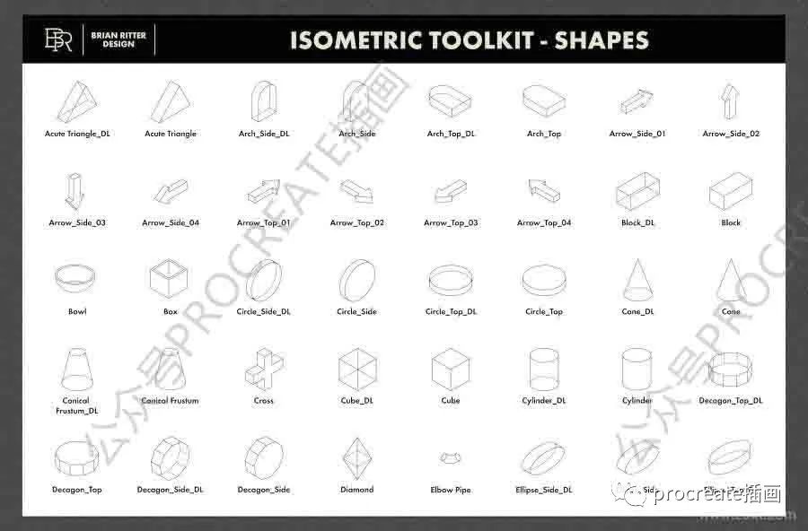 图片[10]-一套320款2.5D图案procreate笔刷【0376】-procreatechahua