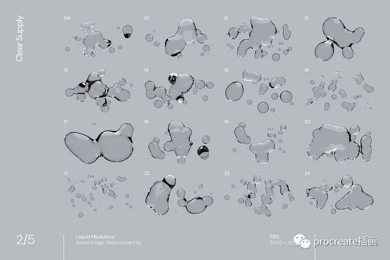 图片[10]-液态水滴动态特效的平面设计素材【0546】-procreatechahua