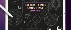 50款宇宙星空几何元素Procreate笔刷【0304】-procreatechahua