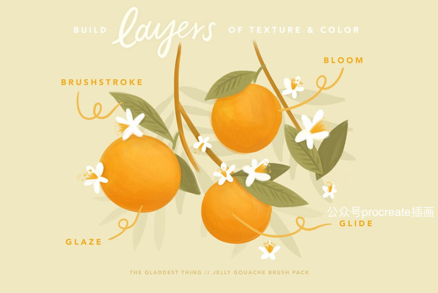 图片[3]-超光滑奶油状的Procreate水粉颜料笔刷【0841】-procreatechahua